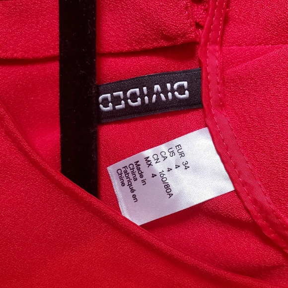 H&M Red Skater Dress Size 4 - Picture 2 of 4